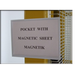 pocket with magnetic sheet on a machinery